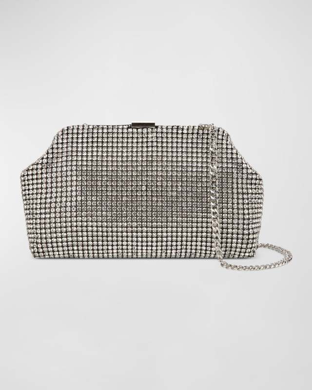 Madeleine Crystal-Embellished Frame Clutch Bag
